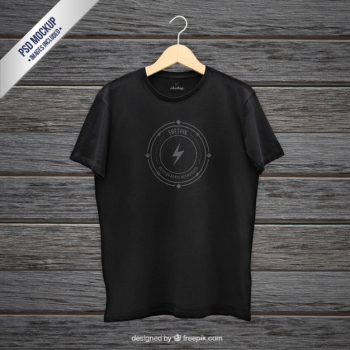 Black t-shirt mockup