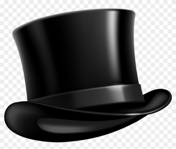 Black Top Hat Png Clipart Picture - Top Hat Transparent Background