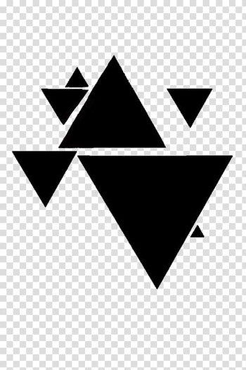Black triangle logo, Abstract art Minimalism Remix , Triangle decorative transparent background PNG clipart