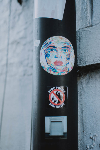 Black Tube With Sticker of Woman Black Tube With Sticker of Woman