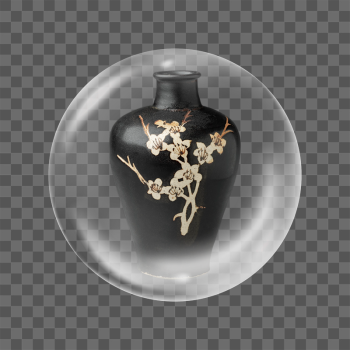 Black vase png floral pattern | Free PNG - rawpixel