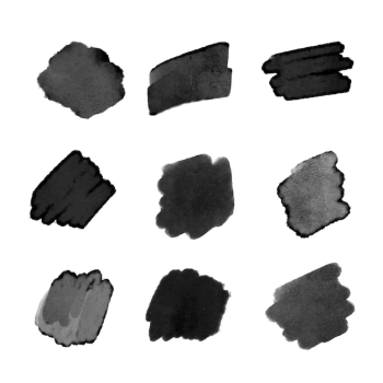 Black watercolor brush stroke collection Black watercolor brush stroke collection