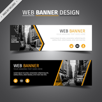 Black web banner design Black web banner design