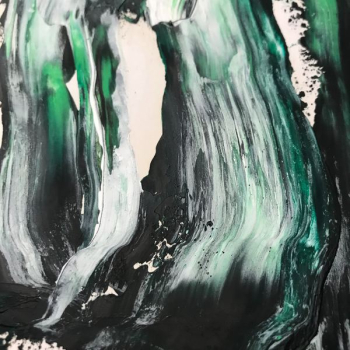 black, white, and teal abstract painting black, white, and teal abstract painting