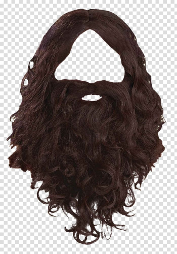 Black wig and beard, Beard Wig Facial hair Moustache, Beard transparent background PNG clipart