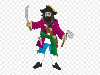 Blackbeard Pirate With Sword - Pirate Black Beard Clipart Blackbeard Pirate With Sword - Pirate Black Beard Clipart