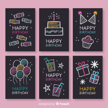Blackboard birthday card collection Blackboard birthday card collection