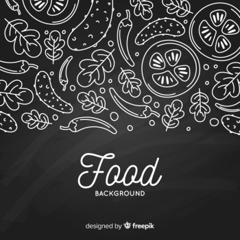 Blackboard food background Blackboard food background