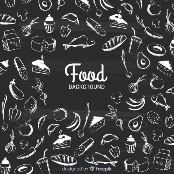 Blackboard food background Blackboard food background