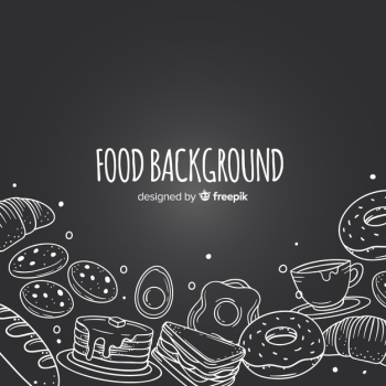 Blackboard food background Blackboard food background