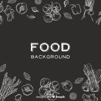 Blackboard food background Blackboard food background