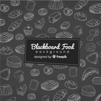 Blackboard food background Blackboard food background