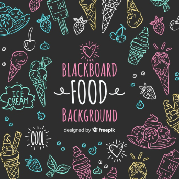 Blackboard food background Blackboard food background