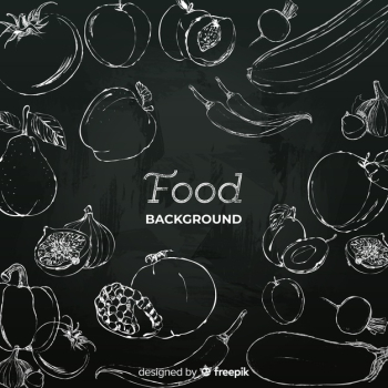 Blackboard food background Blackboard food background