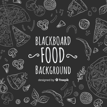 Blackboard food background Free Vector Blackboard food background Free Vector