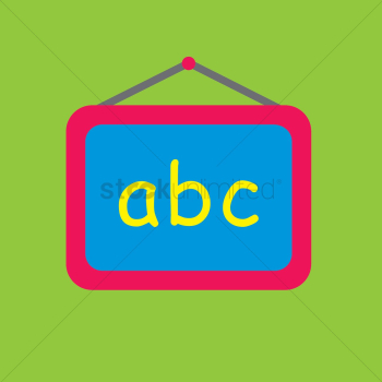 Blackboard with alphabets Blackboard with alphabets