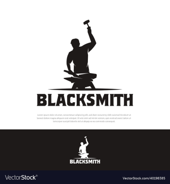 blacksmith logo silhouette template blacksmith logo silhouette template