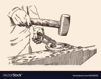 blacksmith with hammer and anvil blacksmith with hammer and anvil