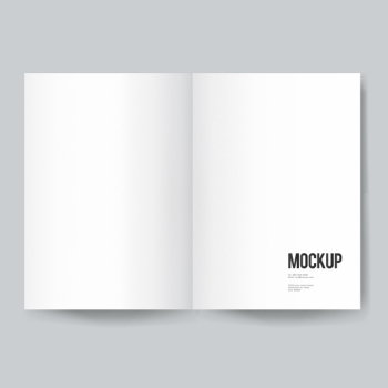 Blank book or magazine template mockup Free Psd