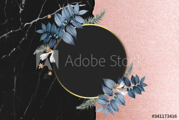Blank floral badge Blank floral badge