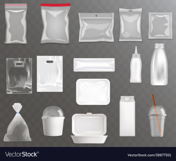 blank food packaging realistic set eps10 blank food packaging realistic set eps10