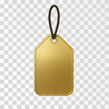 Blank Golden Price Tag with String Blank Golden Price Tag with String
