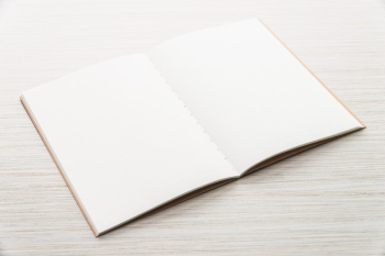 Blank mock up note book