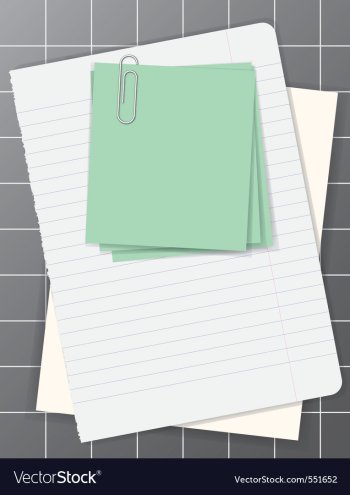 Blank paper vector image Blank paper vector image