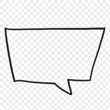 Blank png speech bubble, doodle | Free PNG - rawpixel