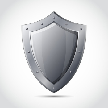 Blank shield business protection emblem Blank shield business protection emblem