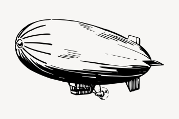 Blimp airship clipart, vintage illustration | Free Vector - rawpixel Blimp airship clipart, vintage illustration | Free Vector - rawpixel