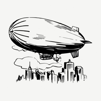 Blimp airship collage element, vintage | Free PSD - rawpixel Blimp airship collage element, vintage | Free PSD - rawpixel