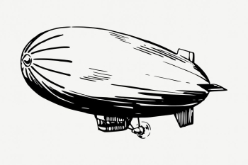 Blimp airship collage element, vintage | Free PSD - rawpixel Blimp airship collage element, vintage | Free PSD - rawpixel