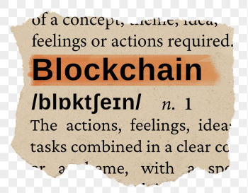 Blockchain png word sticker, torn | Free PNG - rawpixel