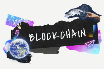 Blockchain word typography, technology neon | Free PSD - rawpixel