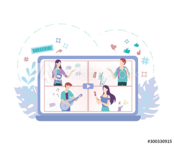 Blogger concept illustration Blogger concept illustration