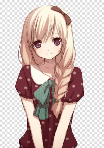 Blond hair girl anime character , Anime Girl Manga Child, Anime Girl transparent background PNG clipart