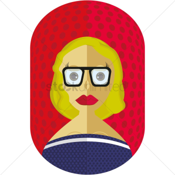 Blond woman with glasses Blond woman with glasses