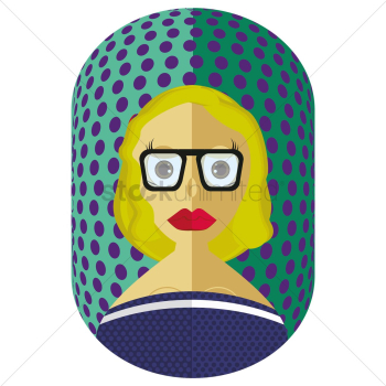 Blond woman with glasses Blond woman with glasses