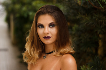 Blonde Haired Woman Posing for Photo Blonde Haired Woman Posing for Photo