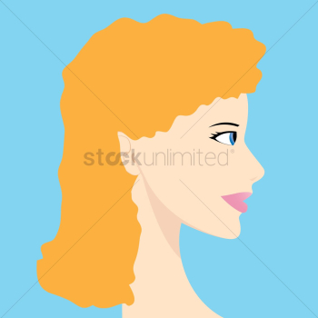 Blonde haired woman side profile Blonde haired woman side profile