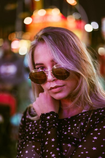 Blonde Model At Night Blonde Model At Night
