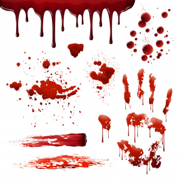 Blood spatters realistic bloodstain patterns set Free Vector Blood spatters realistic bloodstain patterns set Free Vector