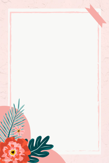 Blooming carnation frame with washi tape transparent png  | Free  transparent png - 2262541