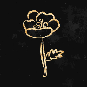 Blooming flower sticker, gold aesthetic | Free Vector Illustration - rawpixel Blooming flower sticker, gold aesthetic | Free Vector Illustration - rawpixel