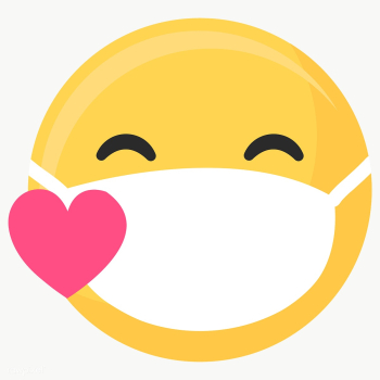 Blowing heart emoji wearing a face mask during coronavirus pandemic tr.. | Free  transparent png - 2309517