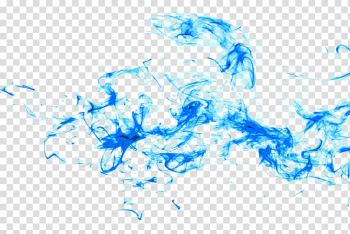 Blue abstract painting, Smoke, blue smoke transparent background PNG clipart