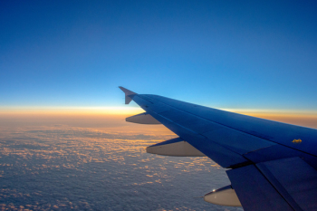 Blue Airplane Wing Blue Airplane Wing