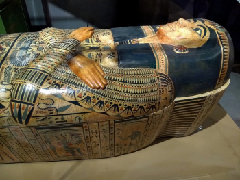 Blue and Brown Egyptian Coffin Blue and Brown Egyptian Coffin