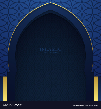 blue and gold elegant simple islamic background